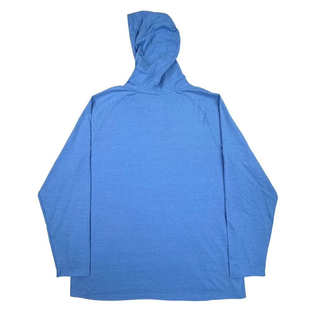 The North Face Hoodie Men XXL Blue Performance Cotton Rayon Classic Lightweight